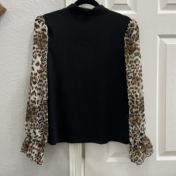 Lepaord long sleeve high neck women’s top size large - Picture 5 of 6